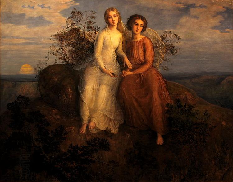 Louis Janmot Poem of the Soul  One evening China oil painting art